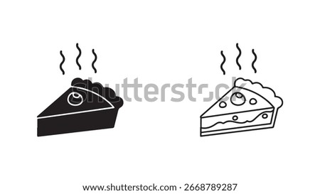 Pie slice icon with transparent background