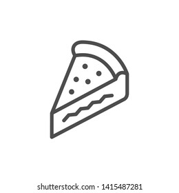 Pie slice line outline icon