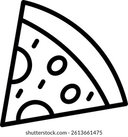 Pie Slice Line Vector Icon Design