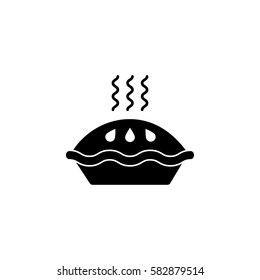 Pie solid icon, food & drink elements, baking sweet sign, a filled pattern on a white background, eps 10.