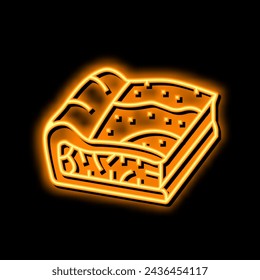 pie with spinach neon light sign vector. pie with spinach illustration