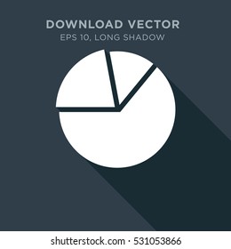 Pie statistics chart vector icon