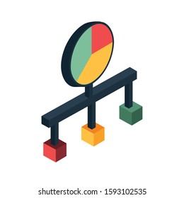 pie statistics graphic isolated icon vector illustration design