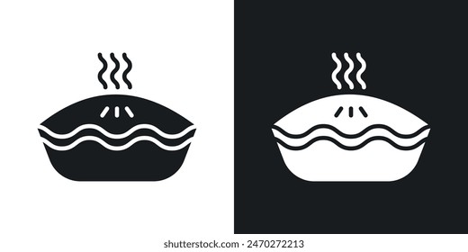 Pie symbols. Hot apple pie icon.