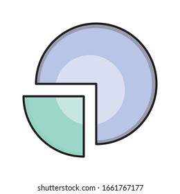 pie vector flat color icon 