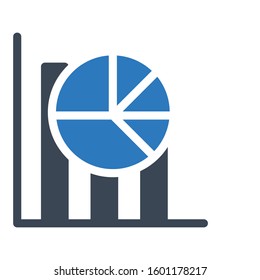 pie vector glyph color icon 