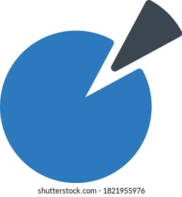pie vector glyph color icon