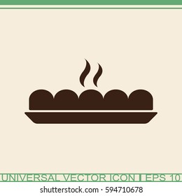 Pie vector icon.