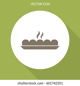 Pie vector icon.