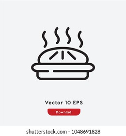 Pie vector icon. Bakery food symbol. Best modern flat pictogram illustration for web and mobile apps design.