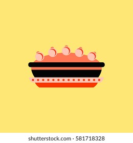 pie vector icon, delicious pie