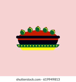 pie vector icon, delicious pie