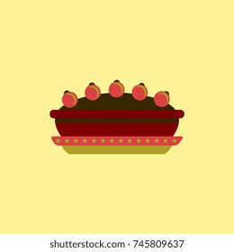 pie vector icon, delicious pie