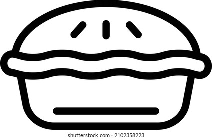 Pie Vector Icon Design Illustration