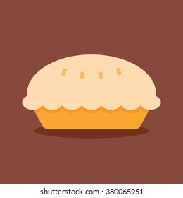 pie vector icon flat design