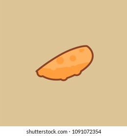 Pie vector icon in flat line style