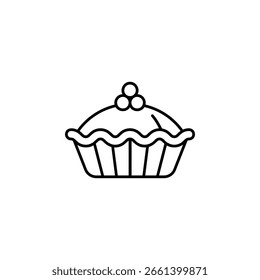 Icono de Vector pastel. Estilo de línea de iconos de alimentos y bebidas. uso perfecto para logotipo, presentación, Sitio web y más. estilo de contorno de diseño de iconos modernos