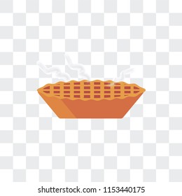 Pie vector icon isolated on transparent background, Pie logo concept