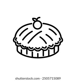 pie vector icon in line style