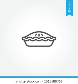 Pie vector icon, simple sign for web site and mobile app.