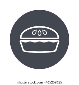 Pie vector. Icon for web and mobile application. Flat design style.