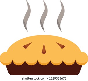 Pie vector illustration with flat style