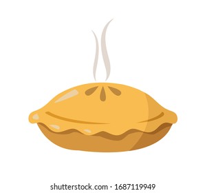 pie vector illustration on white background