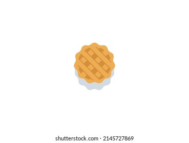 Pie Vector Isolated Emoticon. Pie Icon