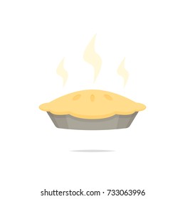Pie vector isolated illustration