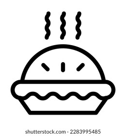 Pie Vector Line Icon Design