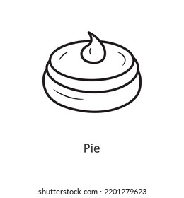 Pie vector outline Icon Design illustration. Holiday Symbol on White background EPS 10 File
