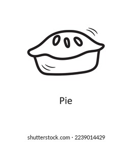 Pie Vektorgrafik Symbol Design Illustration. Symbol für Lebensmittel und Getränke auf weißem Hintergrund EPS10-Datei