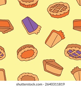 Pie Vector Seamless Pattern