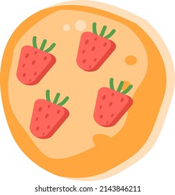 pie vector suitable for sweet food and cake product design needs