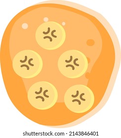 pie vector suitable for sweet food and cake product design needs