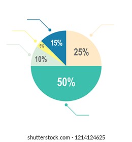 pie chart for website presentation cover poster vector design infographic illustration
