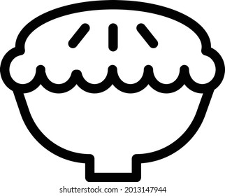 tarta con fondo blanco. pie es un símbolo de panadería.