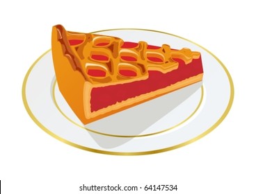 Pieza de tarta de baya