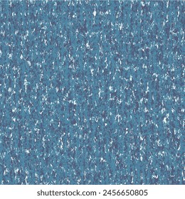 A piece of blue felt with white flecks. Mottled carpet texture. Floor rug sample. Abstract vector. Seamless pattern.