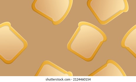 ein Stück Brot mit Kruste auf braunem Hintergrund. Vektorgrafik, Muster. Brot, Basis für ein Sandwich mit Füllung, Zeichnung für eine Bäckerei, Restaurant, Café