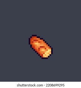 piece of bread in pixel art style