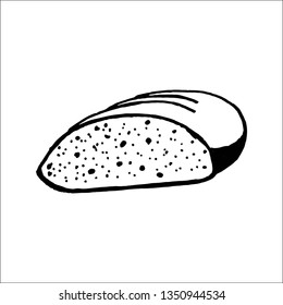 a piece of bread vektor sketch 