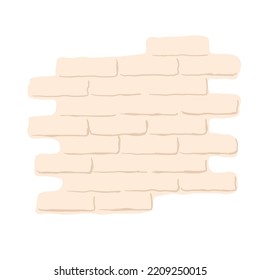 piece of brick wall. Vector illustration