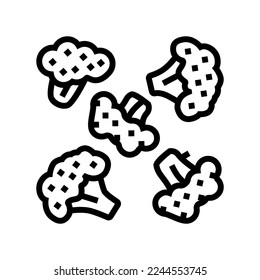 piece broccoli line icon vector. piece broccoli sign. isolated contour symbol black illustration