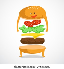 Piece Of Burger Character