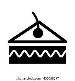 piece of cake with cherry  design 