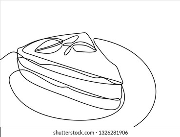 Piece of cake. Continuous line