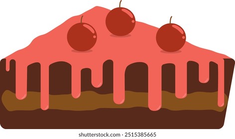 A piece of cake design vector