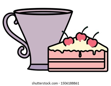 piece of cake design vector illustration