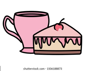 piece of cake design vector illustration